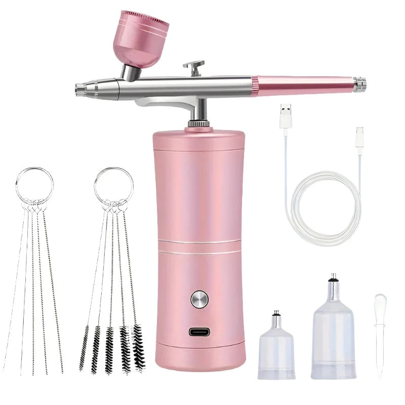 Rechargeable Pink Portable Airbrush Gun Wireless