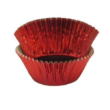 Red Foil Candy Cups 1-1/4" 40 Pk