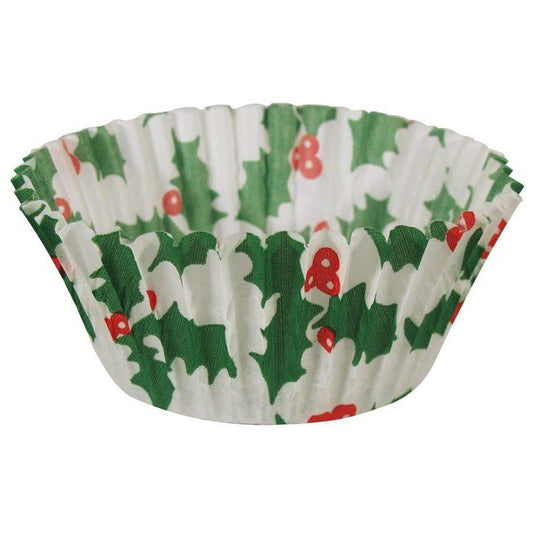 Holly Berry Candy Cups 1-3/4x5/8" 80 Pk