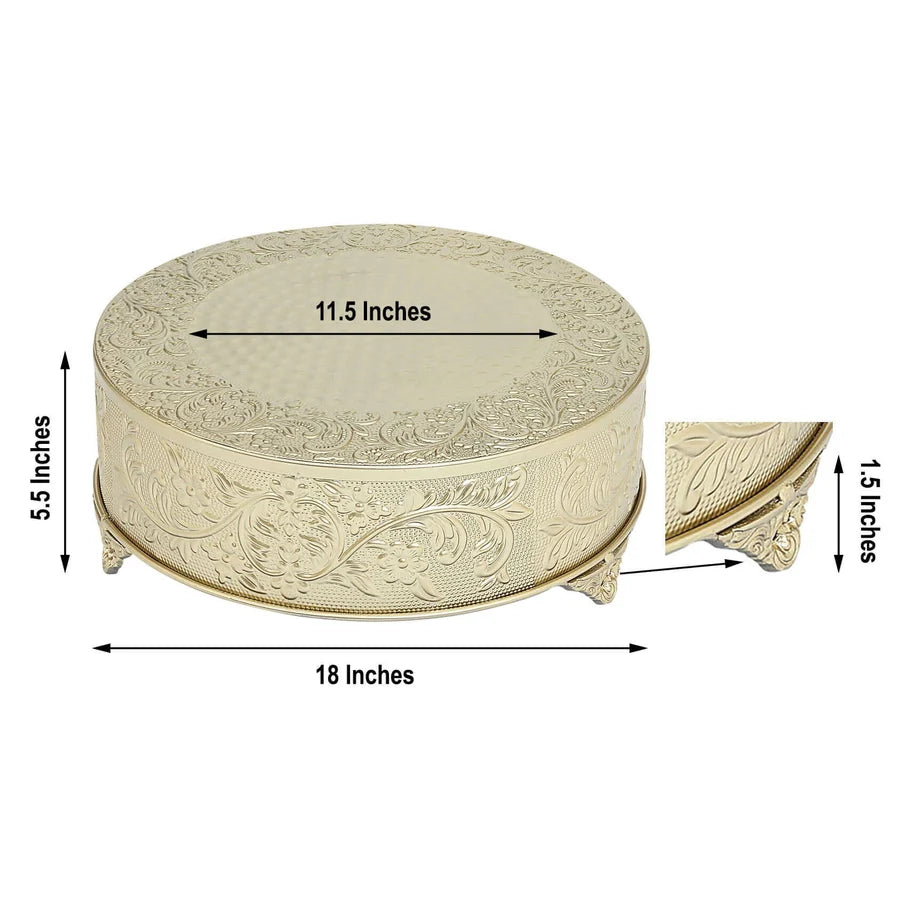 Round Cake Stand 18" Gold