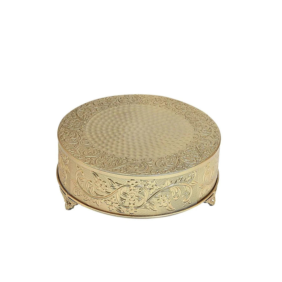 Round Cake Stand 14" Gold