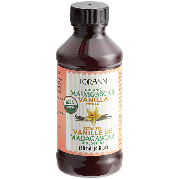 Lorann 4oz Organic Madagascar Vanilla Extract
