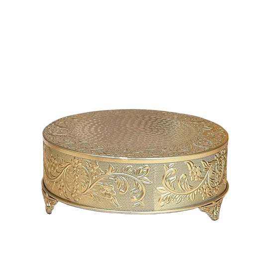 Round Cake Stand 14" Gold