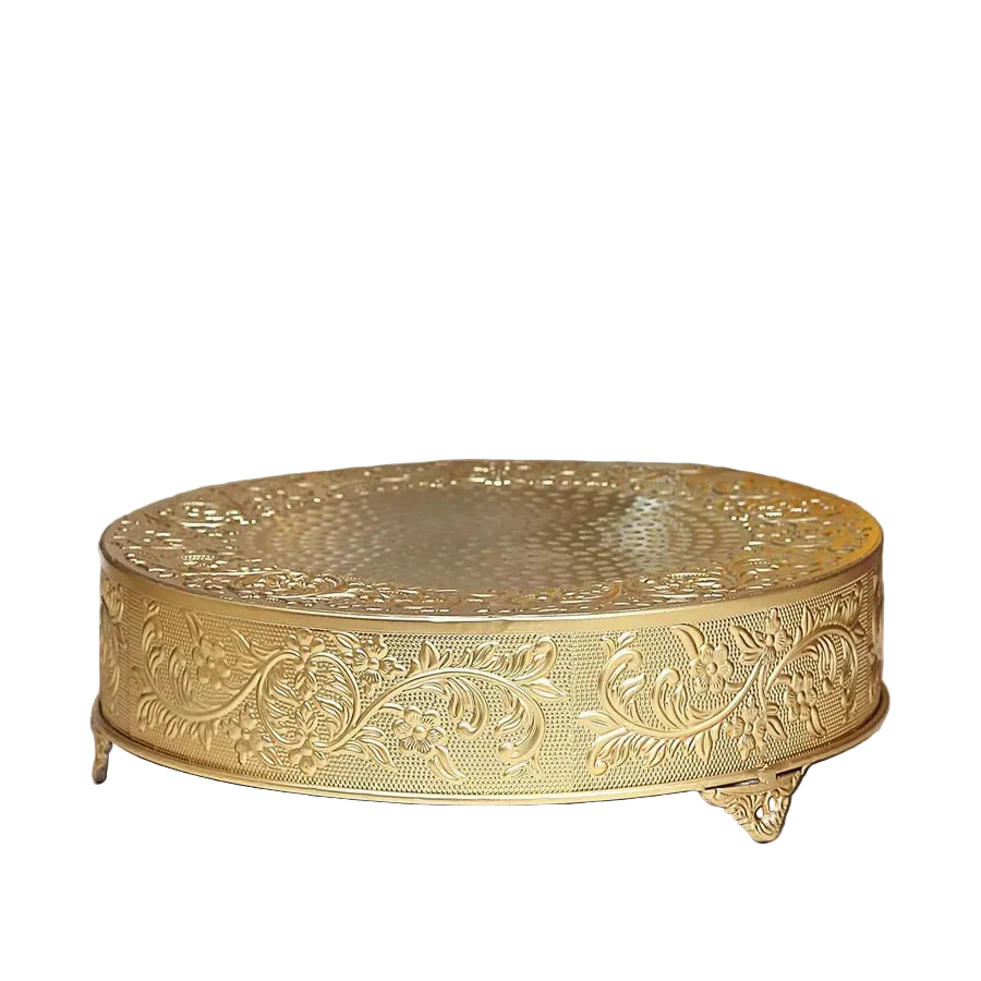 Round Cake Stand 18" Gold