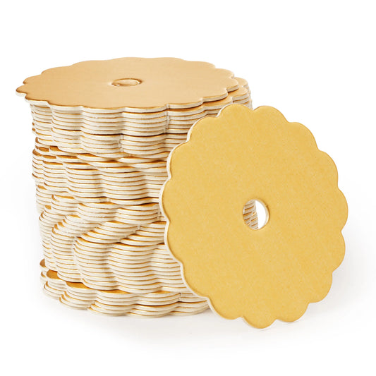 Matte Champagne Gold Scalloped Cake Pop Boards 50pk