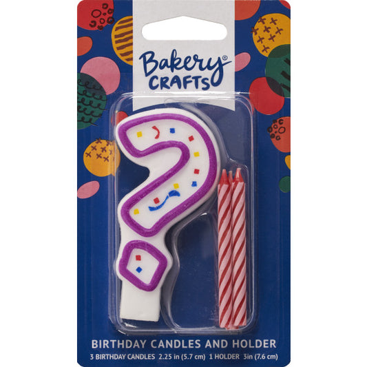 ? Purple Numeral Party Candle