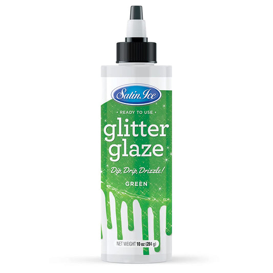 Satin Ice Green Glitter Glaze 10oz