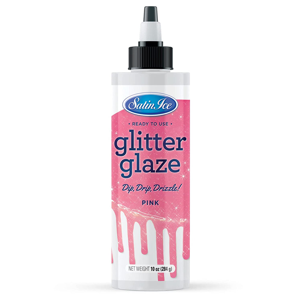 Satin Ice Pink Glitter Glaze 10oz