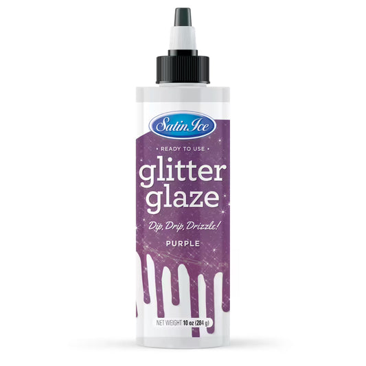 Satin Ice Purple Glitter Glaze 10oz