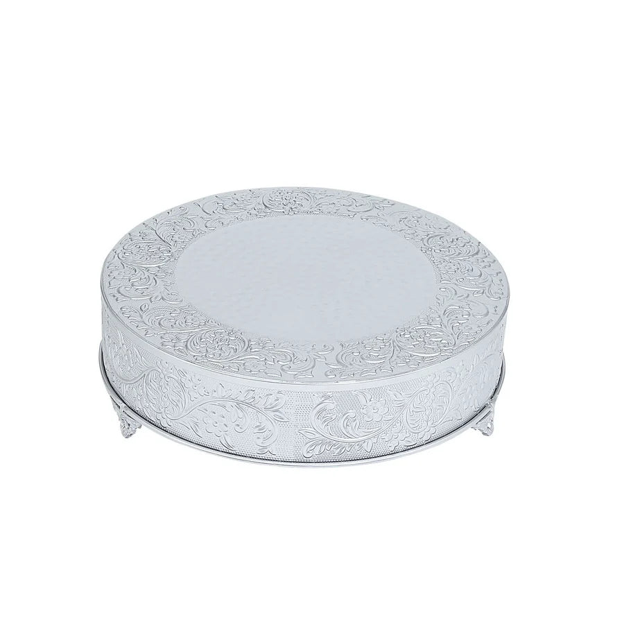 Round Cake Stand 18" Silver