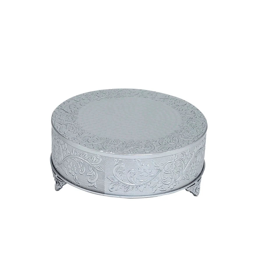Round Cake Stand 14" Silver