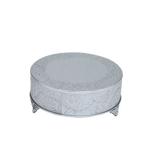 Round Cake Stand 14" Silver